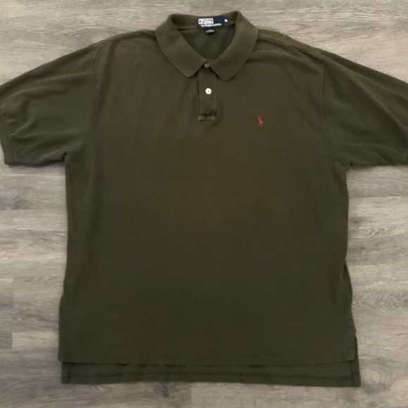 RL POLO SS Dark Olive Cotton Polo - Picture 2 of 5